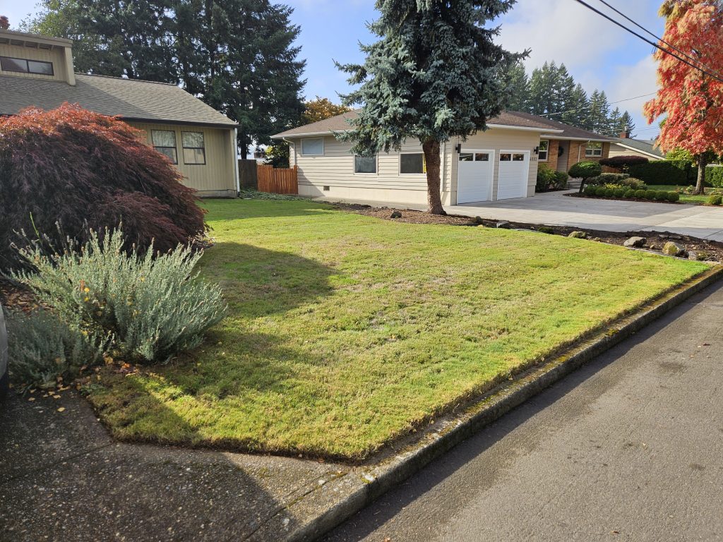 Core lawn aeration and dethatching services to improve soil health in Vancouver, WA.